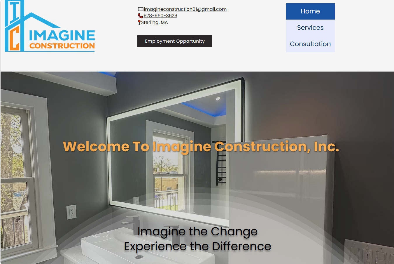 Client website before Grady Digital redesign